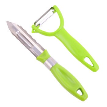 Cheforra Combo Set of Peelers - Set of 2 | Premium Stainless Steel | Traditional + Y-Peeler | PP Handle
