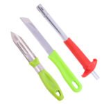 0 Universal Kitchen Knife + Peeler – PP + Gas lighter – SS ABS body