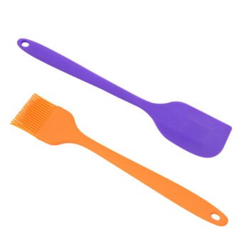 Cheforra Combo Set of Silicone Spatula & Ghee Brush | Flexible | Non-Stick, Heat Resistant | BPA Free