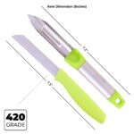 1 Kitchen Knife 420 – Plain + Peeler – SS