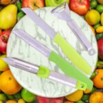 0 Y-Peeler SS + Peeler – SS + Kitchen Knife 420 – Plain + Kitchen Knife 420 – Laser