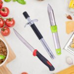 0 Kitchen Knife – Soft Grip + Peeler – SS + Gas lighter – Stylo